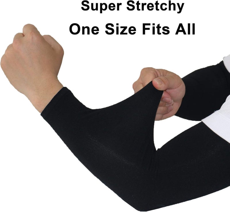 PFFY 2 Pairs UV Protection Cooling Arm Sleeves for Men and Women UPF 50 Sun Sleeve - Image 3